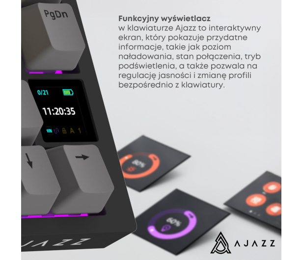 Ajazz AK820 Pro Gift Switch Black Gray Yellow RGB - 1536364 - zdjęcie 10